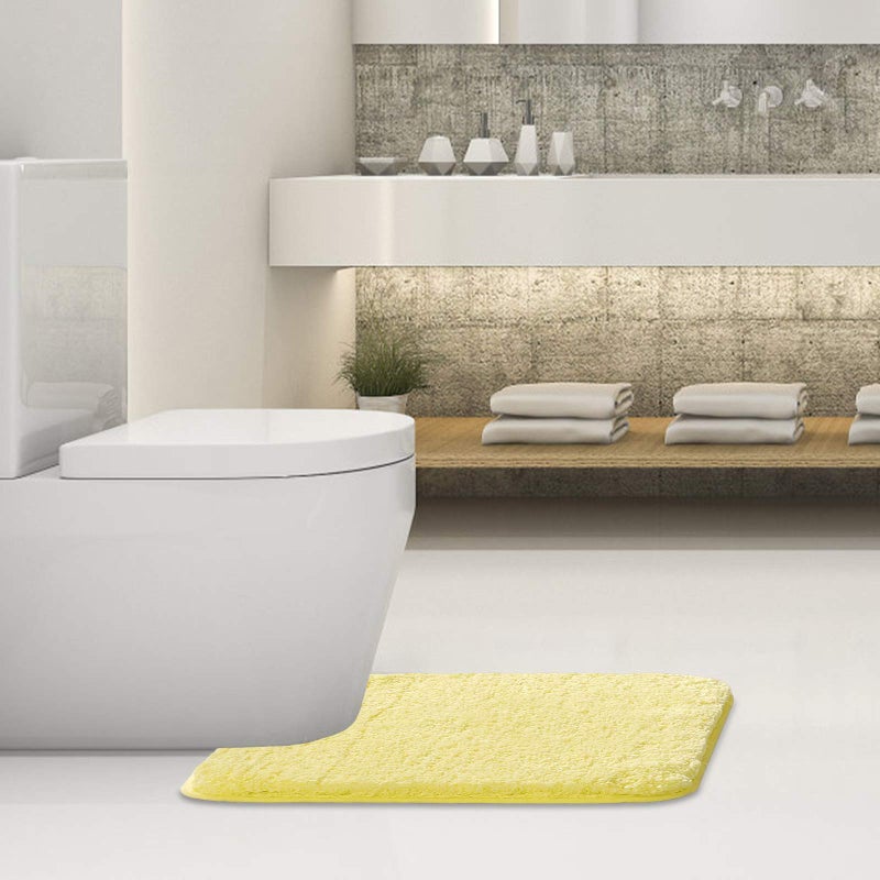 Suchtale Large Extra Soft and Absorbent Shaggy Bath Mat (24 x 40, Yellow) Machine Washable Microfiber Non Slip Bath Mat for Bathroom Floor - Image 2